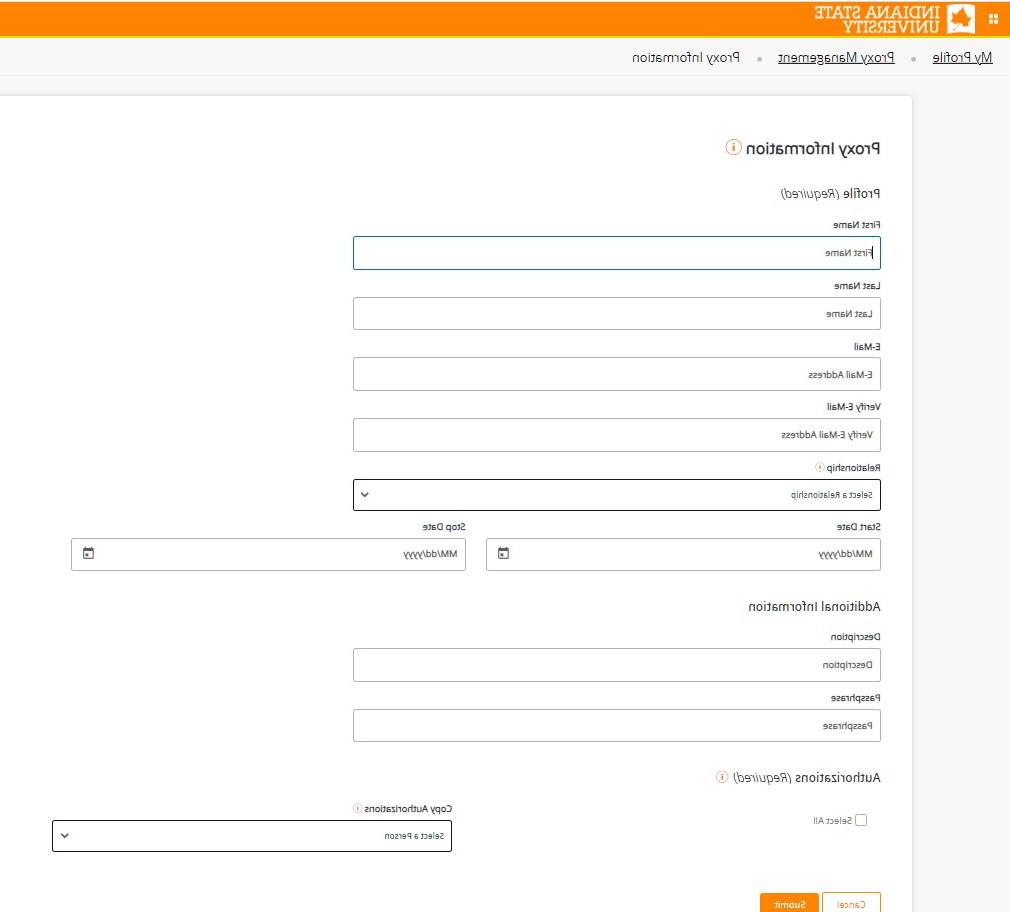 P screenshot of the 代理 Information fields to be filled out