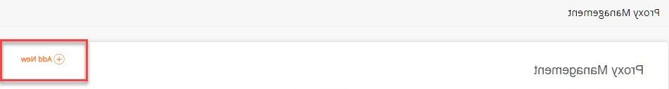 The 添加新 button in the upper-right corner can be used to create a new proxy